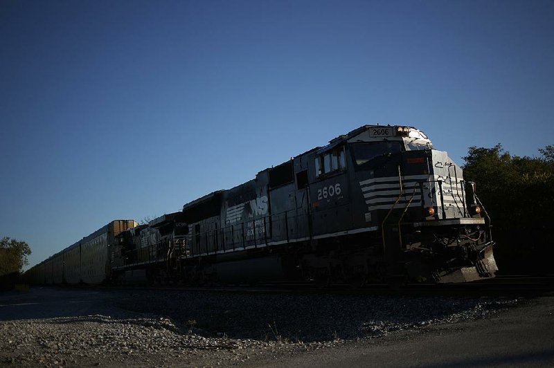 A westbound Norfolk Southern Corp. freight train passes through Danville, Ky., in October.