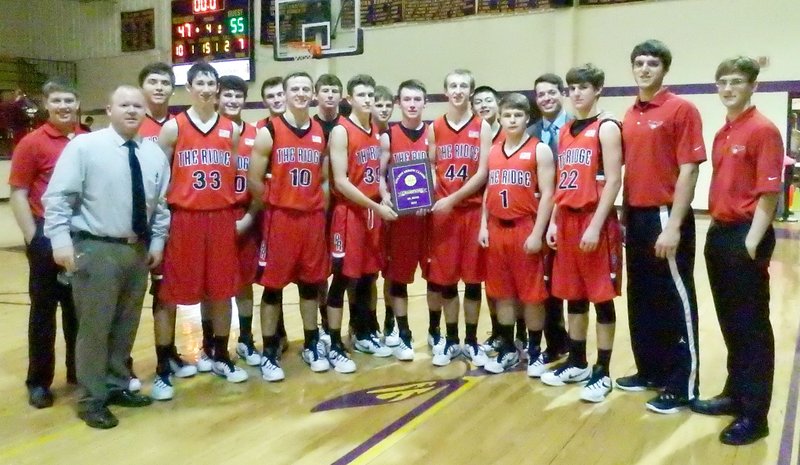 TIMES photograph by Annette Beard Pea Ridge Blackhawks won the Lavaca Invitational Tournament Saturday when they defeated the Lavaca Golden Eagles 55-47 in the championship game.