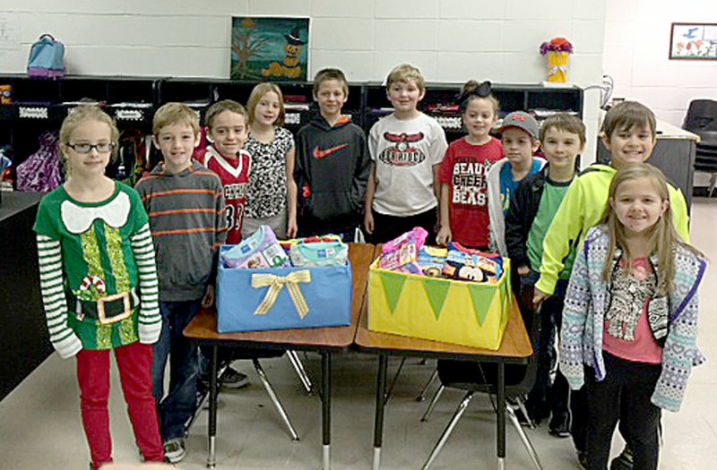 Photographs submitted Third-grade students from Pea Ridge Intermediate School donated a pair of pajamas to every pre-kindergarten student in Pea Ridge thanks to donations they received as a result of their service learning project, according to teacher Stephanie Beckmann.
