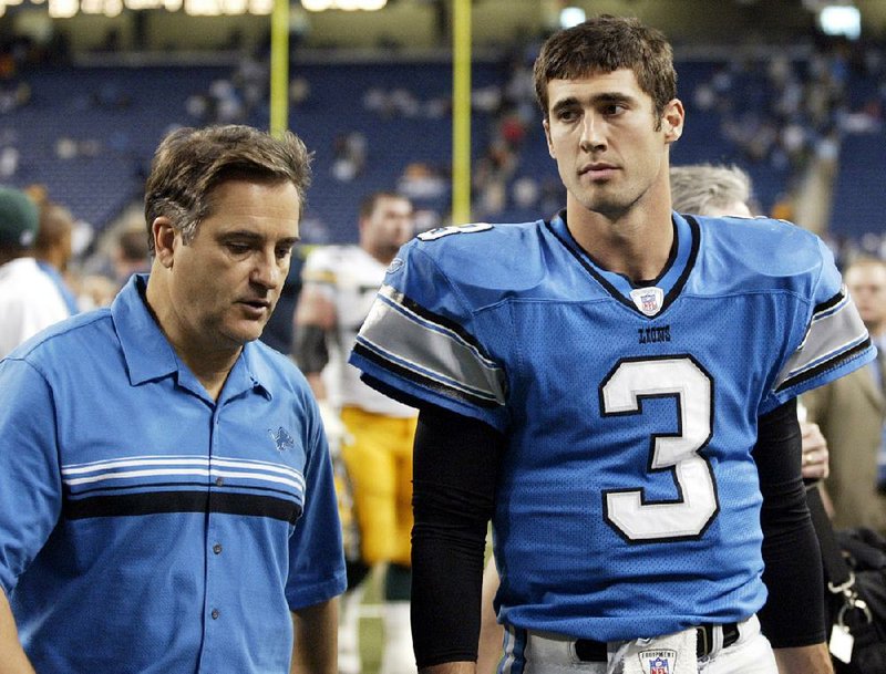 Former Heisman Trophy finalist Joey Harrington (right) had harsh words about some NFL coaches he played for, including Steve Mariucci (left) and Bobby Petrino. 