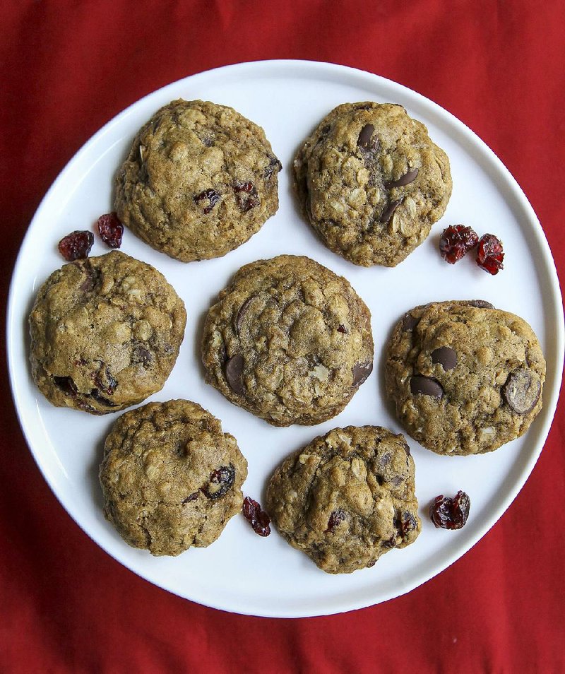 Oatmeal Chocolate Chip Cran-Cherry Cookies 