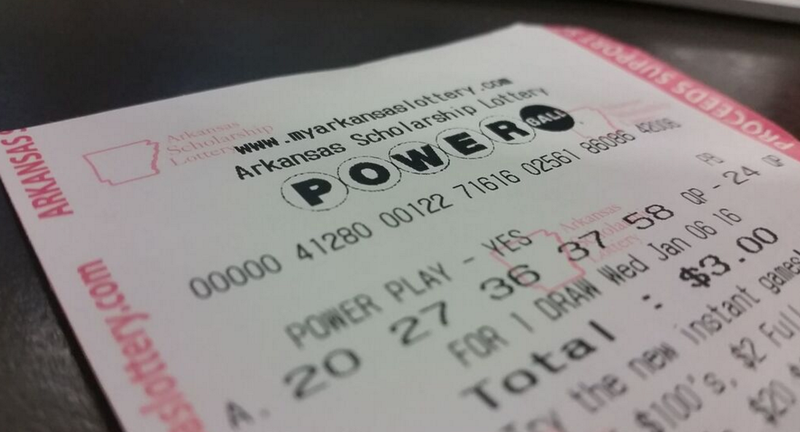 A non-winning ticket for Powerball drawing in January 2016.