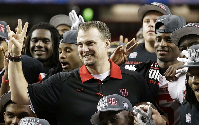 Houston Coach Tom Herman and a local sports talk radio show host got in a heated exchange Wednesday over a report about Herman’s contact with former Texas A&M quarterback Kyle Allen.