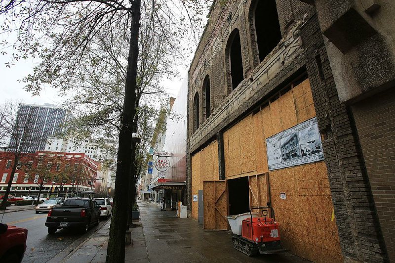 Work continued Thursday at 615 Main St. where Margie Raimondo hopes to open Raimondo Winery later this year. The project is one of several downtown scheduled for completion this year. 