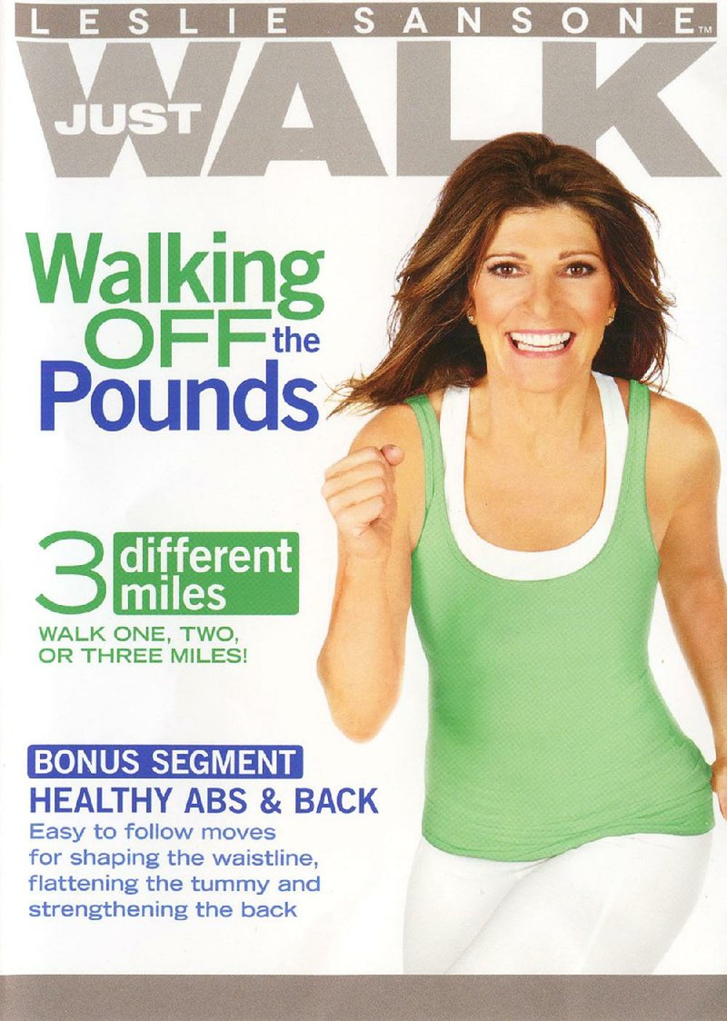 Leslie Sansone Just Walk: Walking Off the Pounds DVD is shown in this photo. 