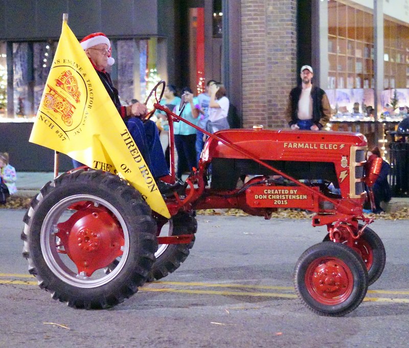 Photo by Randy Moll Don Christensen drove his new creation, a Farmall electric tractor, in Gentry&#8217;s Christmas parade in December, 2015.