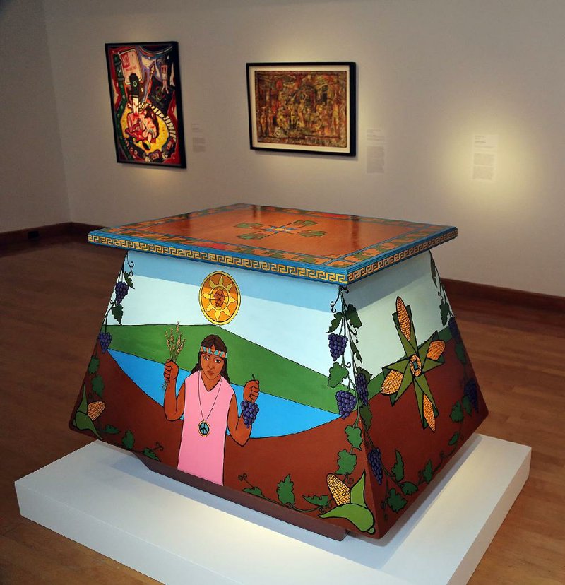 Farm Workers’ Altar by Emanuel Martinez is part of “Our America: The Latino Presence in American Art,” on display at the Arkansas Arts Center through Sunday. Hours are 10 a.m.-5 p.m. through Saturday, 11 a.m.-5 p.m. Sunday. Call (501) 372-4000 or visit arkarts.com.
