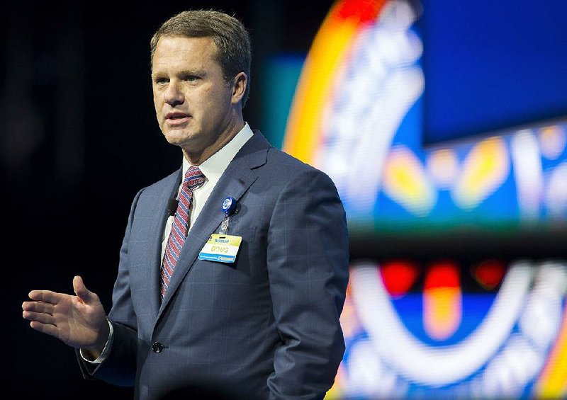 Doug McMillon, chief executive officer of Walmart, is shown in this photo. 
