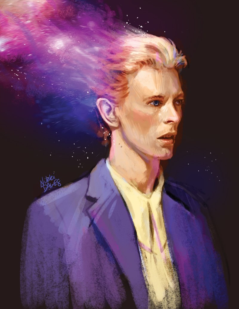 Arkansas Democrat-Gazette David Bowie illustration.