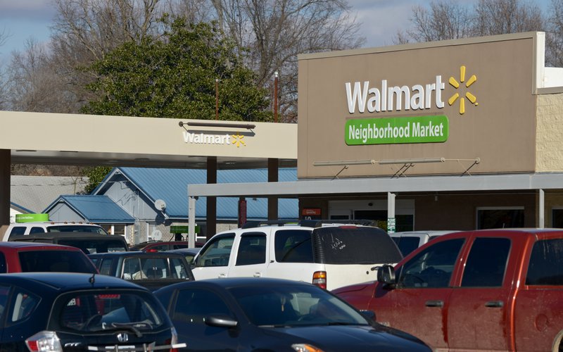 The Walmart Neighborhood Market in Gravette in a 2016 file photo.
