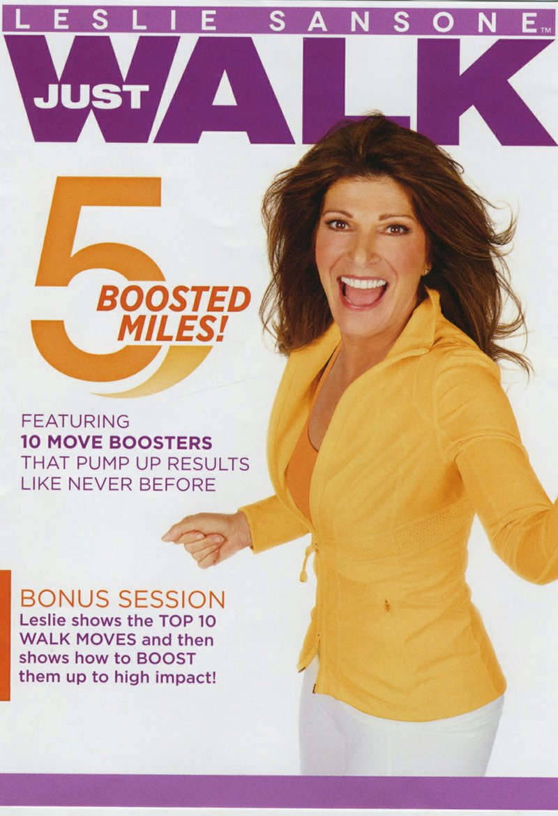 DVD cover for Leslie Sansone's Just Walk: 5 Boosted Miles. 