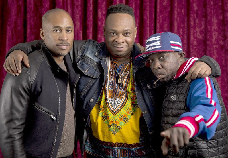 DJ/Producer Ali Shaheed Muhammad, rapper Jarobi White and Phife Dawg (Malik Isaac Taylor) of the hip-hop group A Tribe Called Quest celebrate the 25th anniversary of their debut album.