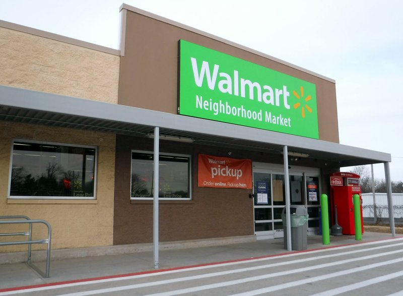 Photo by Randy Moll The Walmart in Gentry had a sign on the door announcing the store would be closing for good on Jan. 28 at 7 p.m. The smaller versions of Walmart will also be closing in Decatur and Gravette by the end of the month.