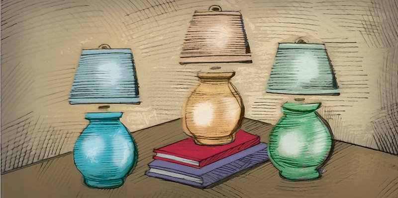 Arkansas Democrat-Gazette lamps illustration.