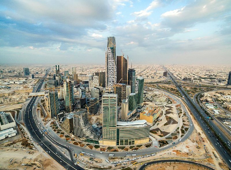 Skyscrapers fill the King Abdullah financial district in Riyadh, Saudi Arabia. The kingdom has spent about $100 billion of foreign-exchange reserves in the past year to cover a budget shortfall caused by lower oil prices and wars. 