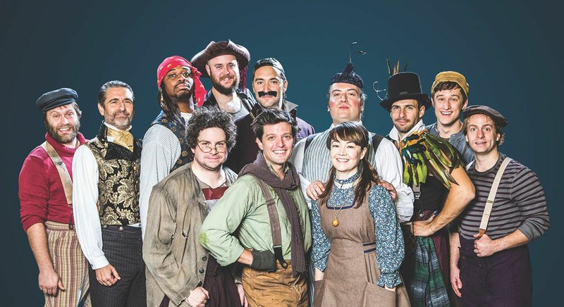  The stellar cast of Peter and the Starcatcher at Little Rock’s Arkansas Repertory Theatre.