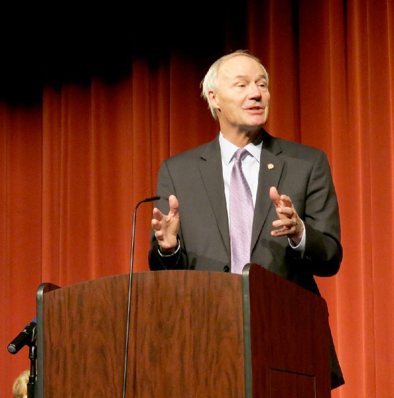 Gov. Asa Hutchinson is shown in this photo. 