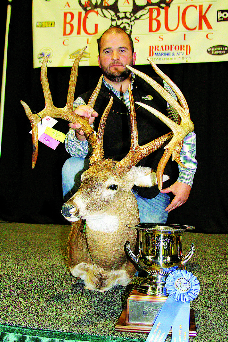 Jacob Ayecock, of Tillar, took home top honors at the 26th annual Arkansas Big Buck Classic after he killed the largest typical whitetail ever in the state.