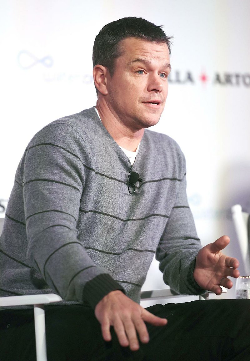 Actor Matt Damon, co-founder of Water.org, takes part in a panel discussion on the global water crisis during the 2016 Sundance Film Festival on Saturday, Jan. 23, 2016, in Park City, Utah. 