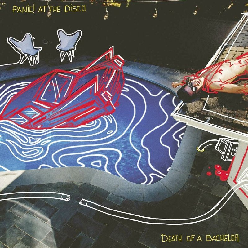 Album cover for Panic! at the Disco's "Death of a Bachelor". 
