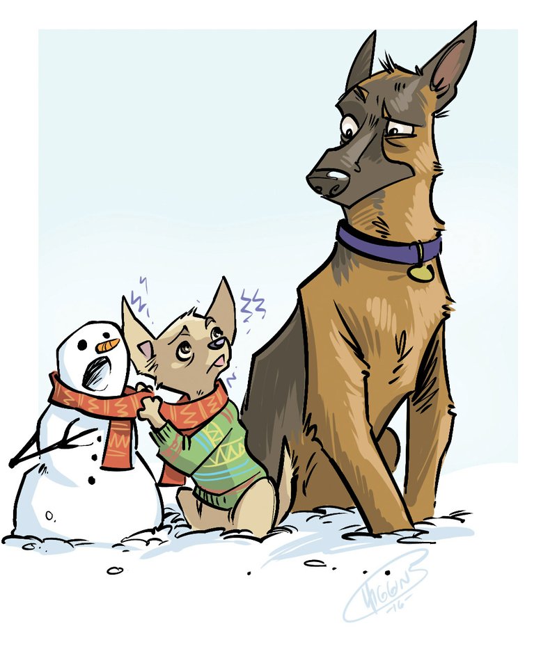 Arkansas Democrat-Gazette cold dog illustration.