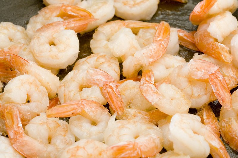 Once you add the shrimp to the skillet, they should begin to turn opaque in a few minutes.