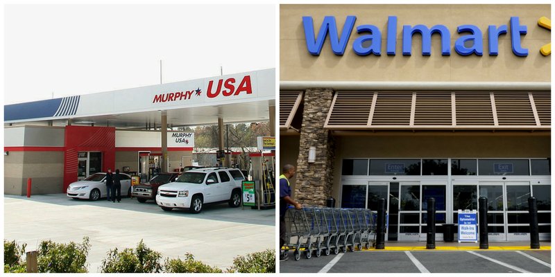 Murphy USA and Wal-Mart. (File photos)
