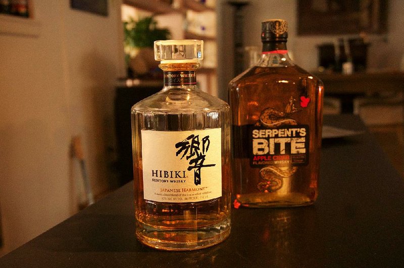 You should drink what you want. But the bottle on the left is a really good blended Scotch-type product from Japan.