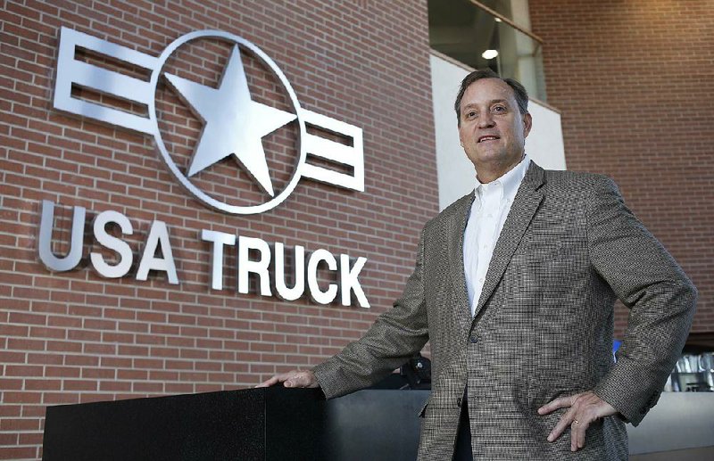 Randy Rogers, the new CEO of USA Truck, has lived all over the world. “I’ve seen it all. I’ve been in difficult situations. But what impressed me about USA Truck was the journey, where we are in the journey,” he said. 