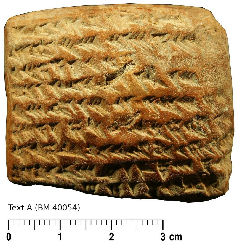 The markings on this ancient Babylonian tiny tablet represent a surprising sophisticated geometry used to calculate Jupiter’s orbit, according to Matheiu Ossendrijver of Berlin’s Humboldt University.