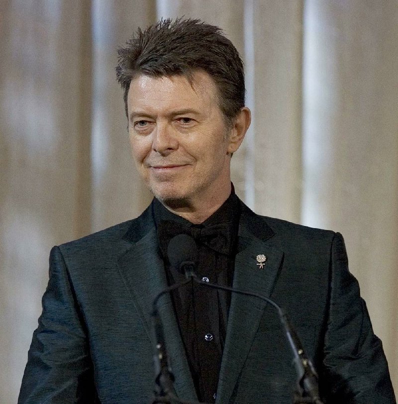 In this June 5, 2007 file photo, David Bowie attends an awards show in New York.  Bowie wanted his ashes to be scattered in Bali, "in accordance with the Buddhist rituals" and left most of his estate to his widow, the supermodel Iman and his two children, according to his will filed Friday, Jan. 30, 2016. 