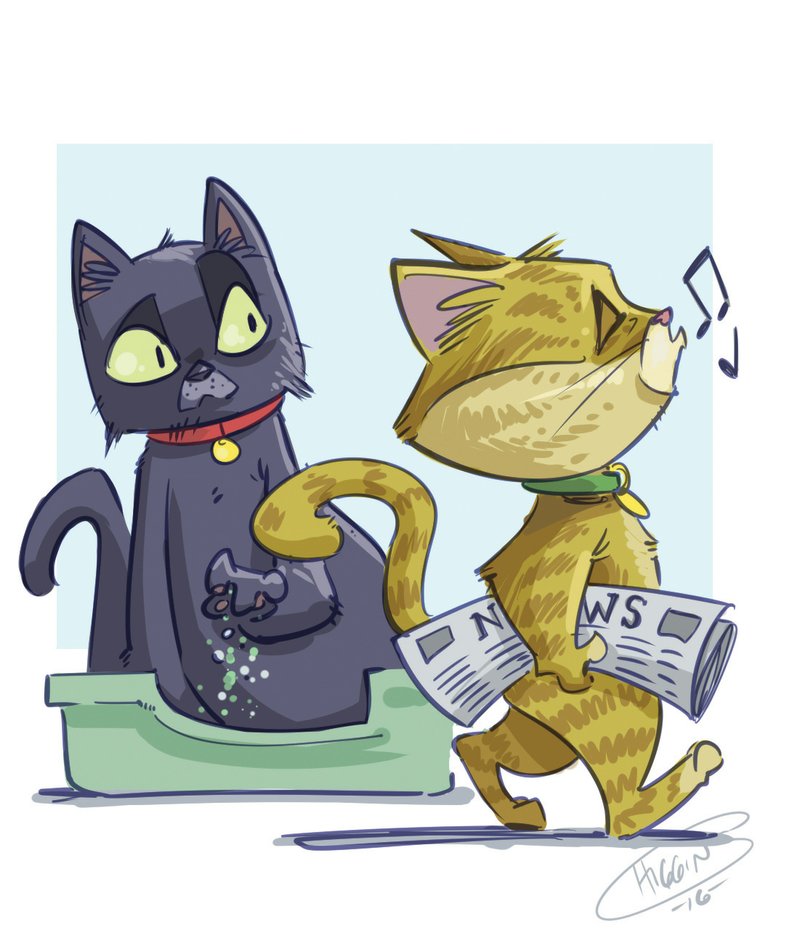 Arkansas Democrat-Gazette cat illustration. 