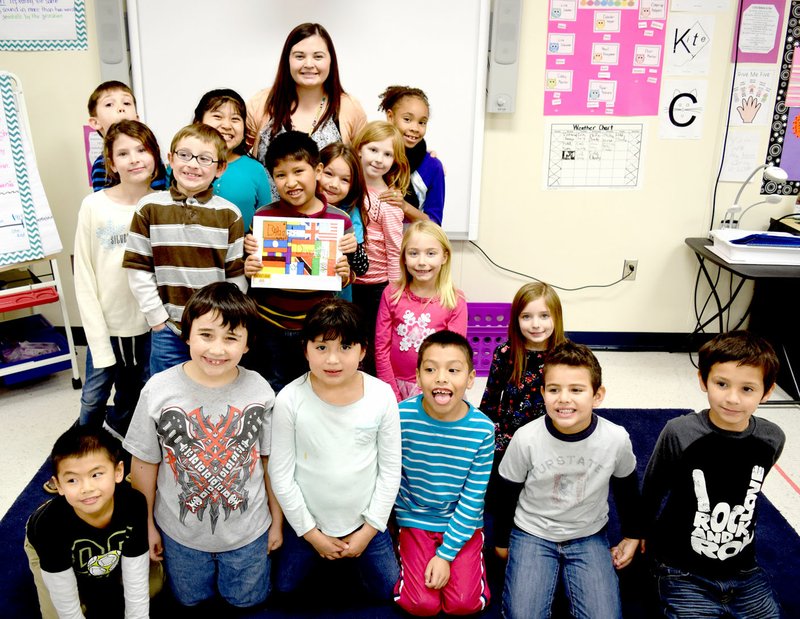 Photo by Mike Eckels Ashley Lee&#x2019;s second grade class shows off their recently published book &#x201c;Digging Diversity&#x201d; at Decatur Northside Elementary Jan. 22