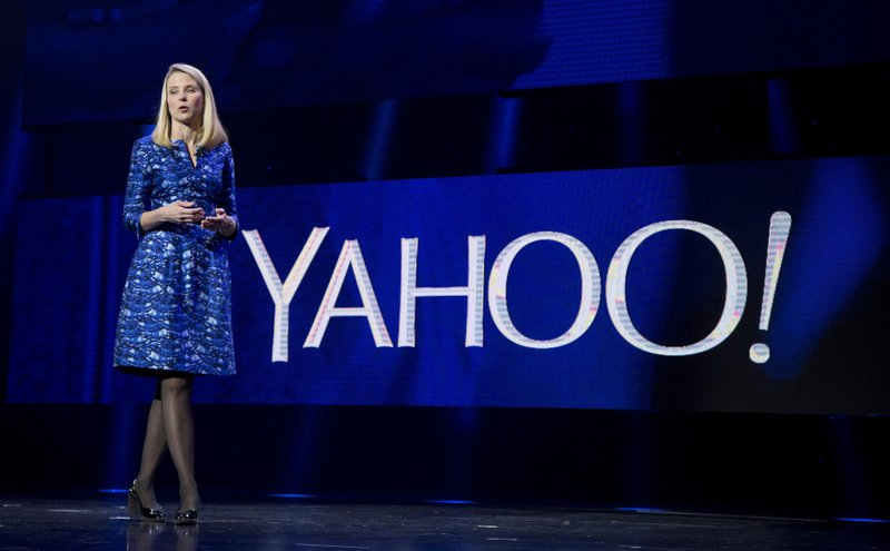 In this Jan. 7, 2014, file photo, Yahoo president and CEO Marissa Mayer speaks during the International Consumer Electronics Show in Las Vegas.