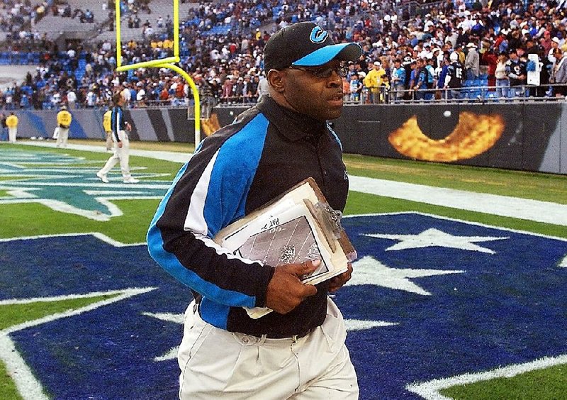 Former Carolina assistant coach and player Sam Mills, who died of intestinal cancer in 2005, coined the phrase “keep pounding” before the Panthers’ Super Bowl run in 2004, and the motto has remained the team’s rallying cry.