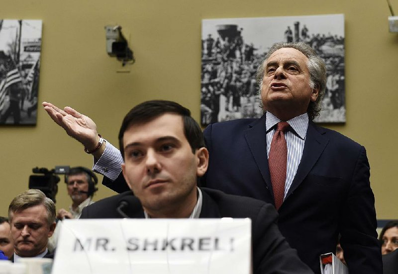 Benjamin Brafman, attorney for Martin Shkreli (foreground), speaks Thursday during a hearing of the House Oversight and Government Reform Committee in Washington.