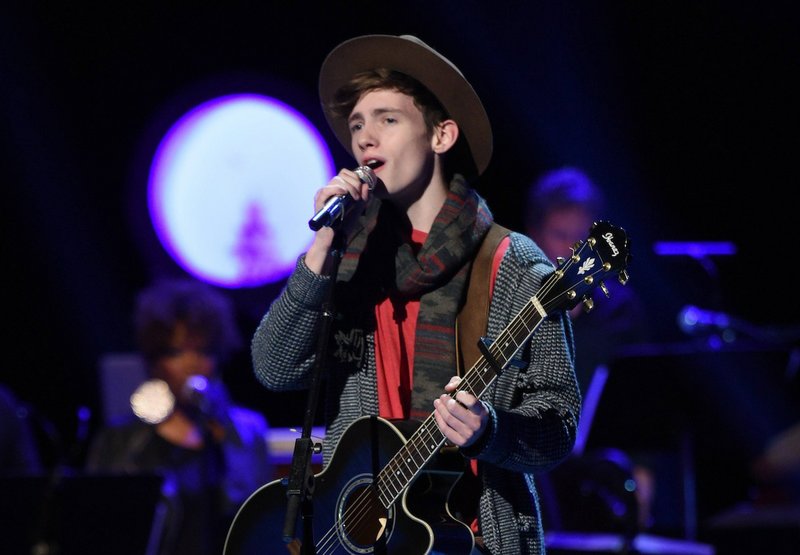 Thomas Stringfellow, 17, of Bentonville performs during Round 3 of Hollywood Week on "American Idol." The episode aired Wednesday, Feb. 3, 2016, on Fox.