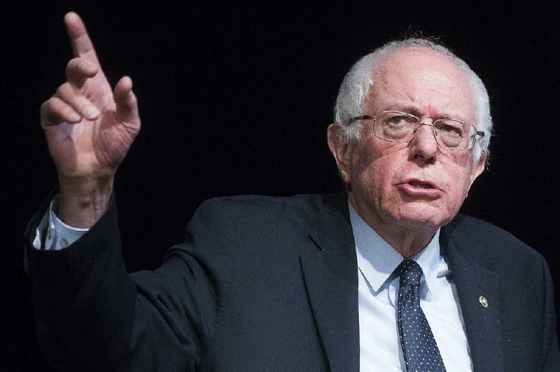 Democratic presidential candidate Sen. Bernie Sanders, I-Vt., speaks during a campaign stop at Exeter Town Hall, Friday, Feb. 5, 2016, in Exeter, N.H. 