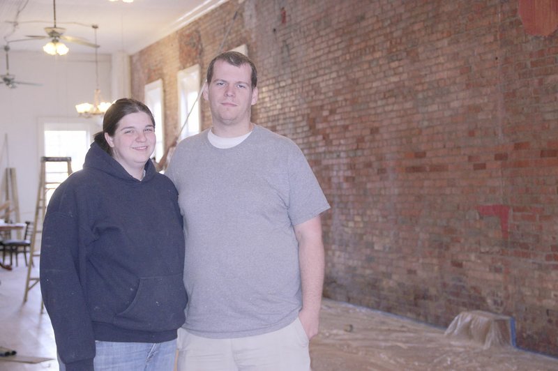LYNN KUTTER ENTERPRISE-LEADER Jean and Jacob Aldridge are opening a new bakery and roll shop called Fat Rolls in downtown Prairie Grove on Mock Street. The new shop should open within the next few weeks and will offer homemade cinnamon rolls and other baked goods.