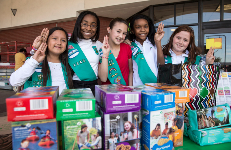 The Girl Scouts - Diamonds of Arkansas, Oklahoma and Texas sell cookies to customers in central and northwest Arkansas.