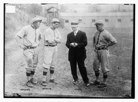Submitted photo BOYS OF SPRING: The Major League Baseball Network has announced that it will air "The First Boys of Spring" at 5 p.m. Saturday and again at 8 a.m. Feb. 21. Written and produced by Arkansas journalism professor Larry Foley, the documentary features baseball stars in spring training in Hot Springs, including Honus Wagner, shown here in uniform at Whittington Park.