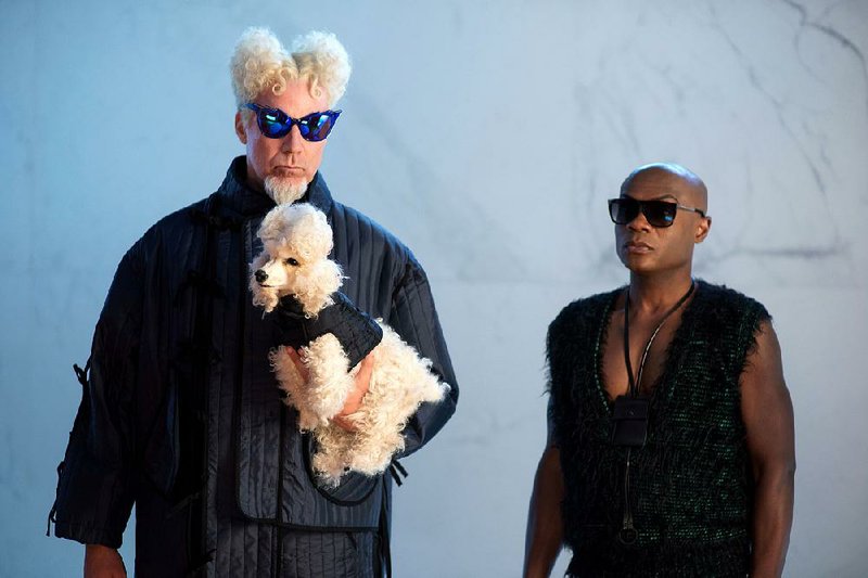 Will Ferrell is back as evil mastermind Mugatu, whose villainous nature clearly hasn’t been tempered by 15 years in Fashion Prison in Zoolander 2. Nathan Lee Graham (right) plays Todd.