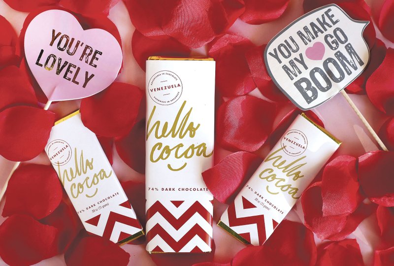 Dark chocolate from Hello Cocoa is ready for Valentine's Day weekend.