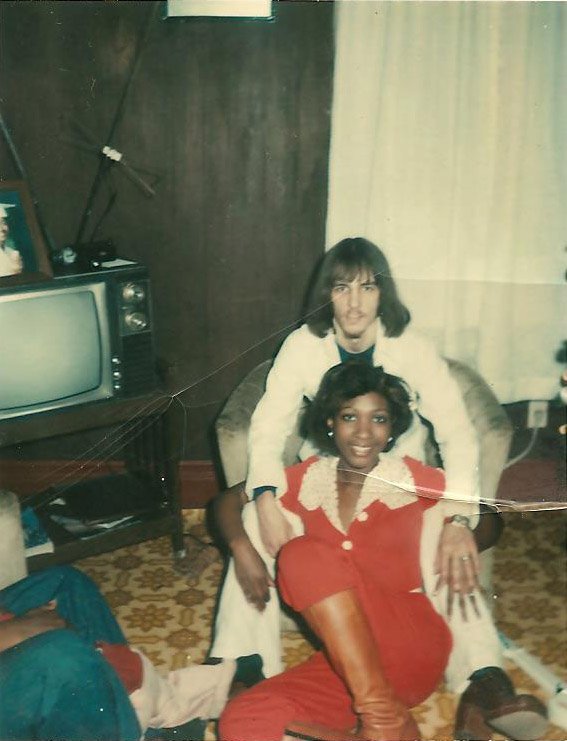 Phyllis Marshall and Byron Hodges about 1974, not long after meeting