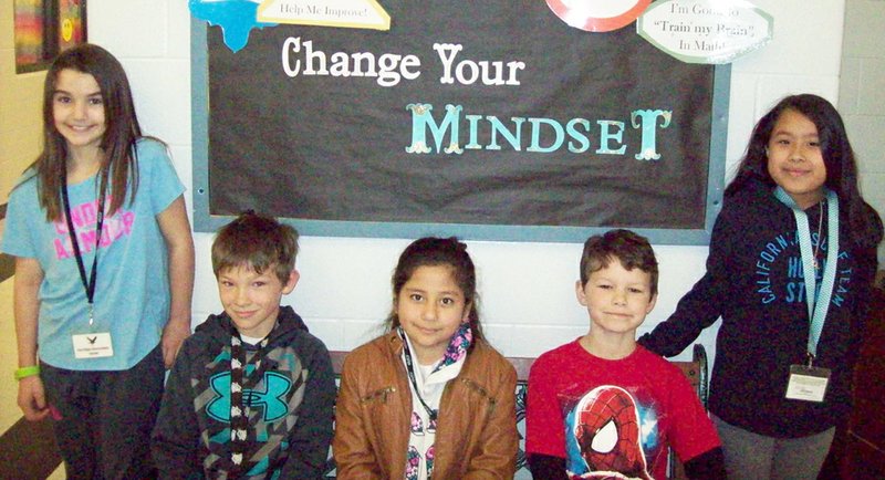 Fourth-grade Leaders of the Month are, from left: Teagan Swift, Easton Girty, Nicole Ochoa, Owen Clark, and Evy Garcia.
