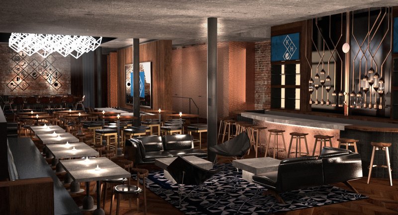 This rendering provided by PepsiCo shows the concept of what Pepsi's Kola House, the first experimental kola bar, restaurant, lounge and event space to open in the U.S. market, is expected to look like. This first-of-its-kind hospitality venture is set to open its doors in spring 2016, with its flagship location in New York City's Meatpacking District. 