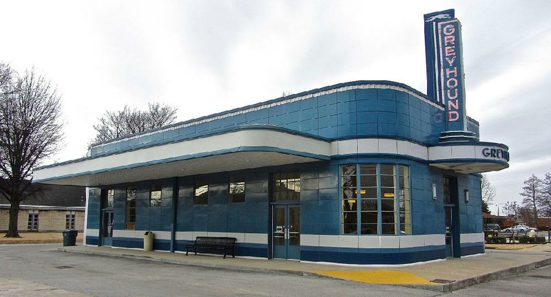 The historic Greyhound bus station attracts visitors in Blytheville.