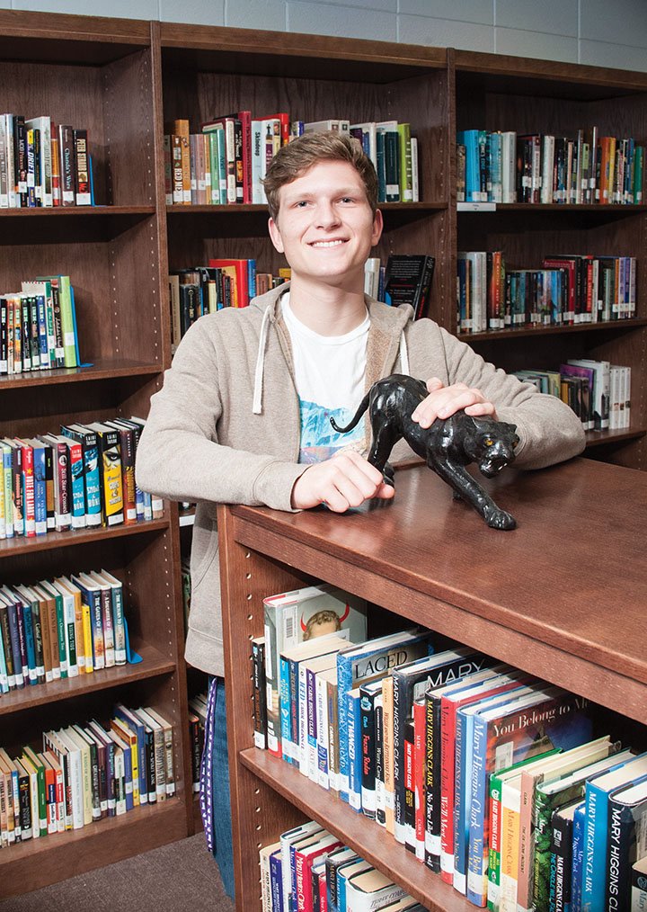 Jesse Buchanan, a senior at Greenbrier High School, stands in the school library. He was named Student of the Year by the Greenbrier Chamber of Commerce and will be honored March 4 at the chamber’s annual banquet. Buchanan is No. 1 in his class and has played a leadership role in school and community activities.