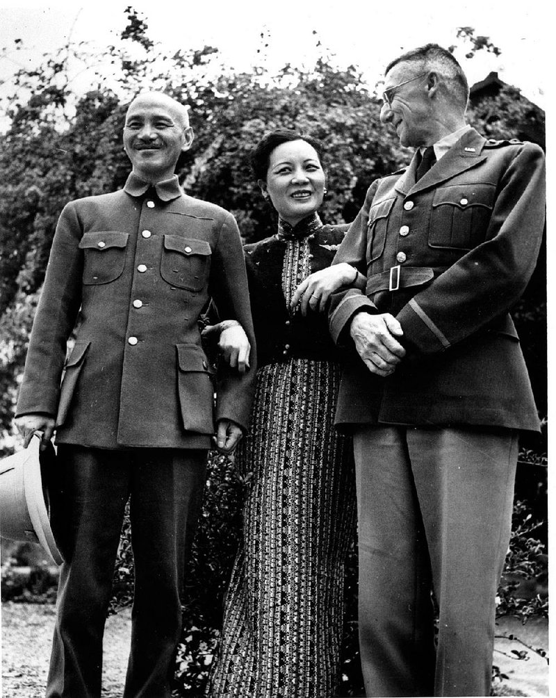 General Chiang Kai-Shek and his wife, Madam Chiang Kai-Shek, pose with Gen. Joseph W. Stilwell during a 1942 conference in Burma. Stilwell had a low regard for Chiang, and Chiang loathed Stilwell and worked to undermine him, historians say. 