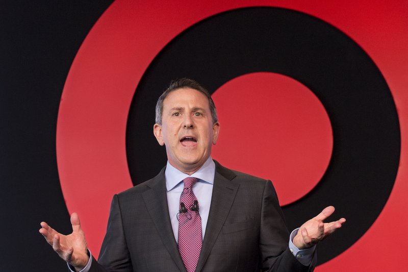 Target Chairman and CEO Brian Cornell speaks to a group of investors, Wednesday, March 2, 2016, in New York. Targets annual meeting comes as the discounter is making progress in reinvigorating its business and winning back shoppers under Cornell, CEO since August 2014. (AP Photo/Mark Lennihan)